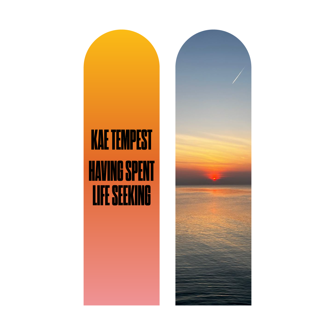 Kae Tempest - Having Spent Life Seeking Bookmark